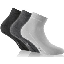Rohner Daily Sock Sneaker Basic Plus light grey/grey/dark grey - 3 pairs